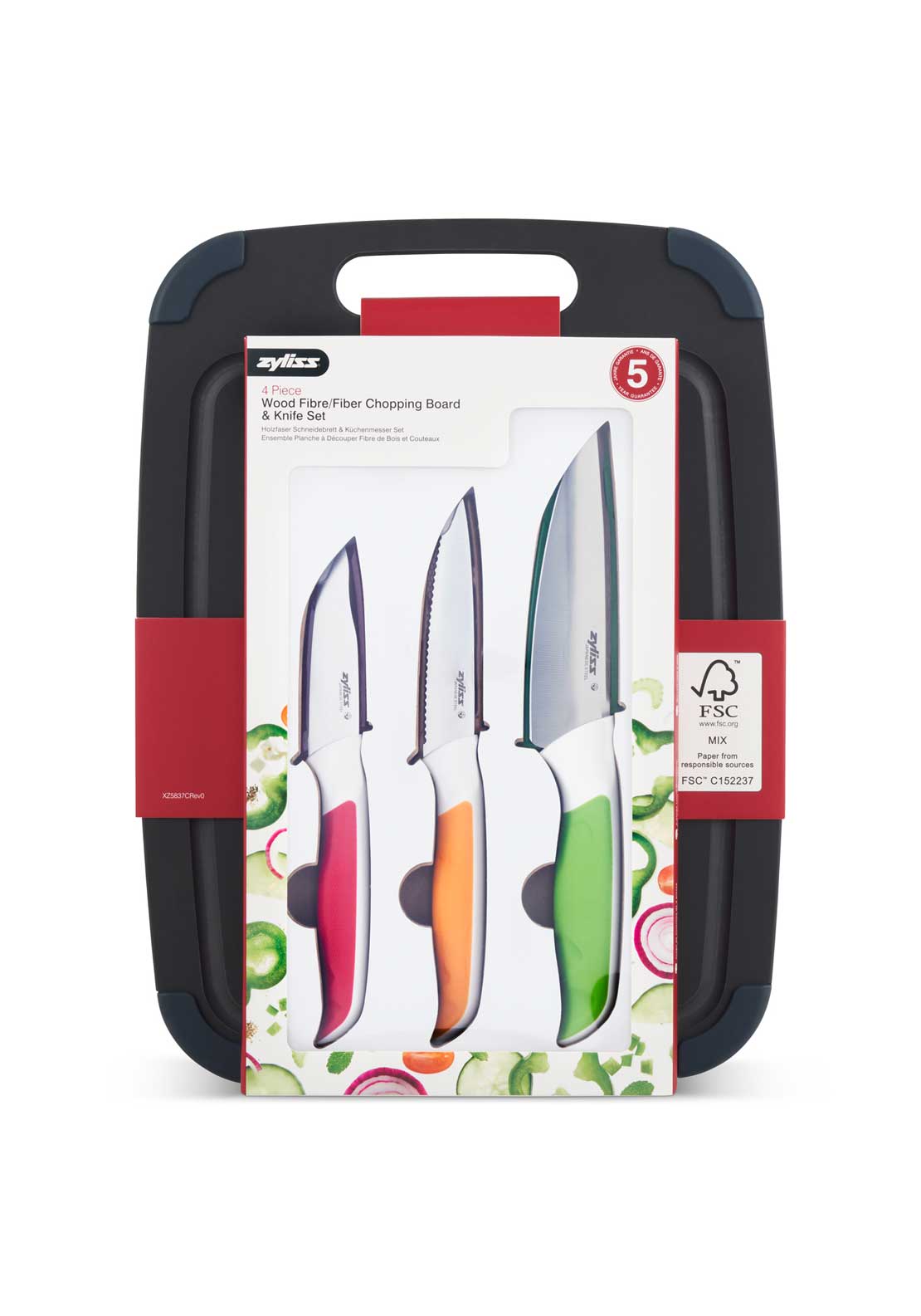 Zyliss Chopping Board And Knife Set Of 3 - Multi 2 Shaws Department Stores