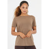 Lizzy With Slub Short Sleeve Tee - Walnut