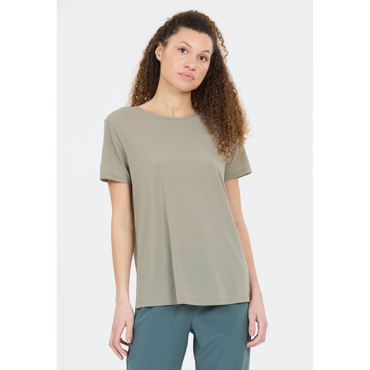 Athlecia Lizzy With Slub Short Sleeve Tee - Fudge 1 Shaws Department Stores