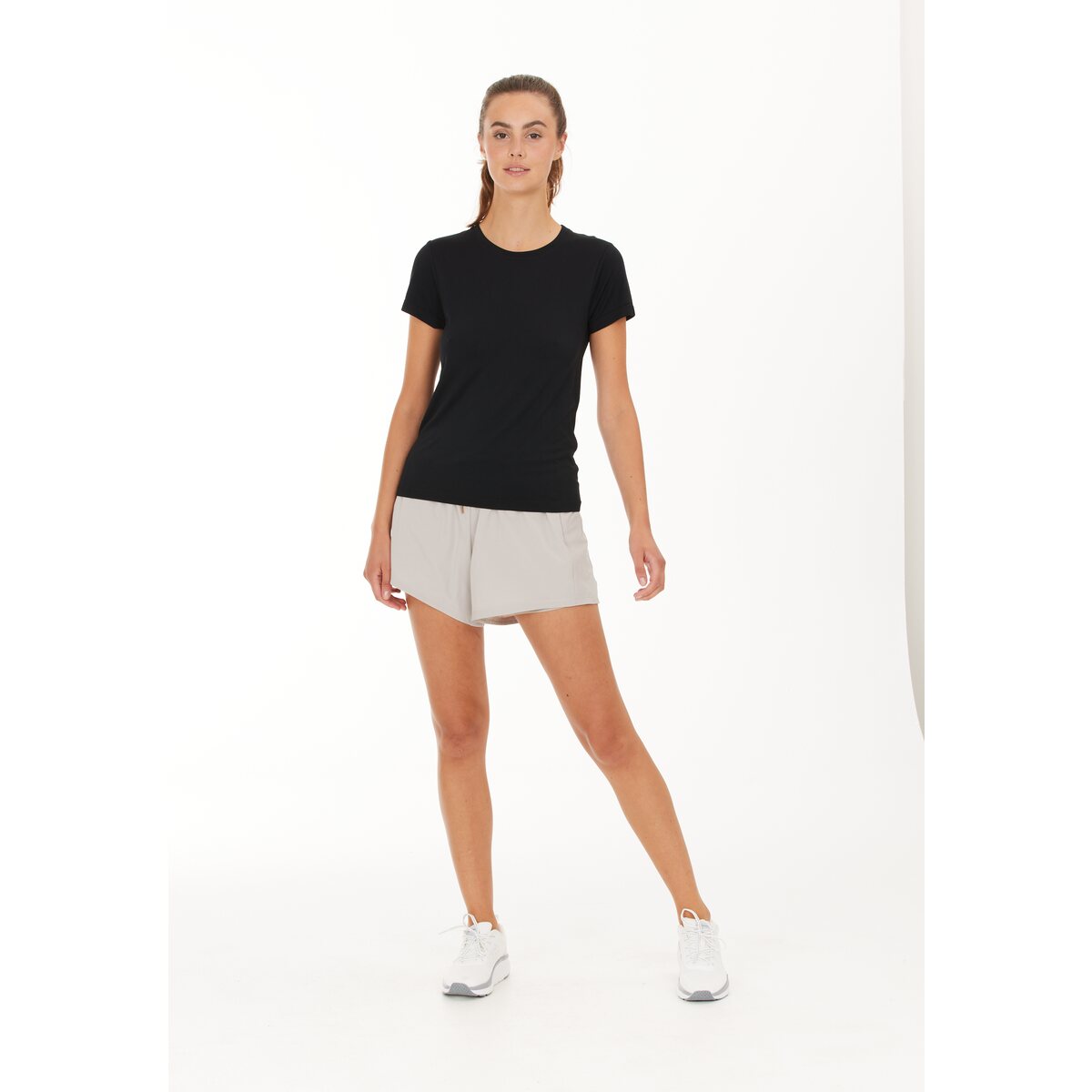 Athlecia Julee Womenswear Loose Fit Seamless Tee - Black 2 Shaws Department Stores