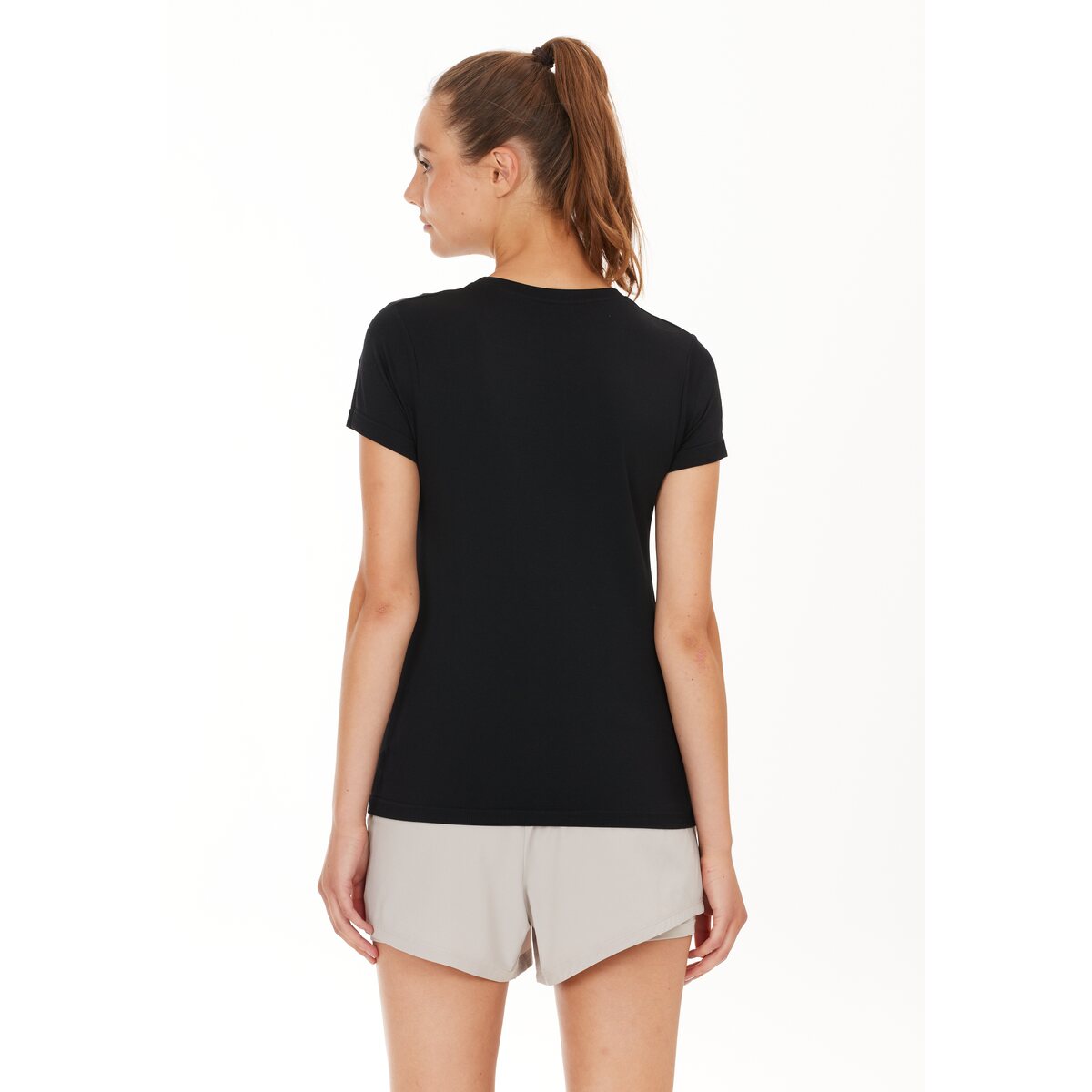 Athlecia Julee Womenswear Loose Fit Seamless Tee - Black 3 Shaws Department Stores