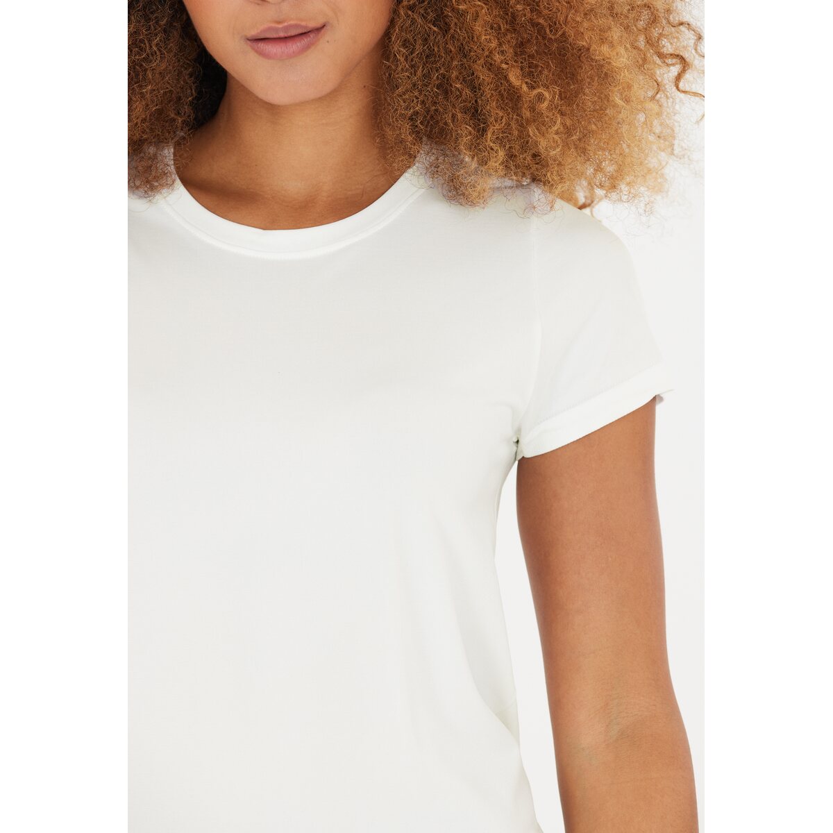Athlecia Julee Womenswear Loose Fit Seamless Tee - White 5 Shaws Department Stores