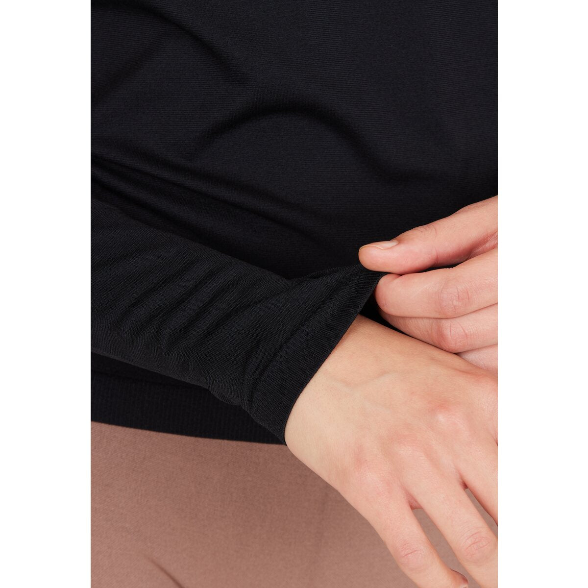 Athlecia Julee Womenswear Loose Fit Long Sleeve Seamless Tee - Black 5 Shaws Department Stores