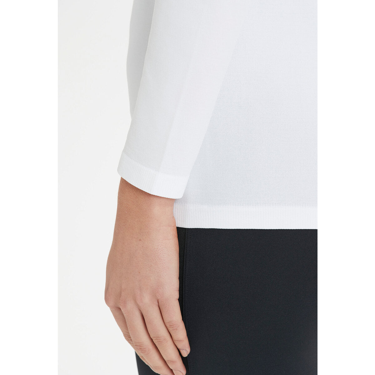 Athlecia Julee Womenswear Loose Fit Long Sleeve Seamless Tee - White 4 Shaws Department Stores