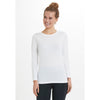 Julee Womenswear Loose Fit Long Sleeve Seamless Tee - White