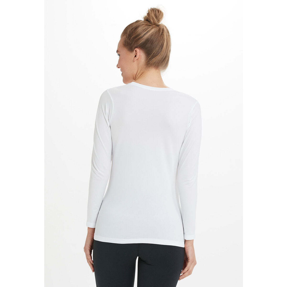 Athlecia Julee Womenswear Loose Fit Long Sleeve Seamless Tee - White 2 Shaws Department Stores
