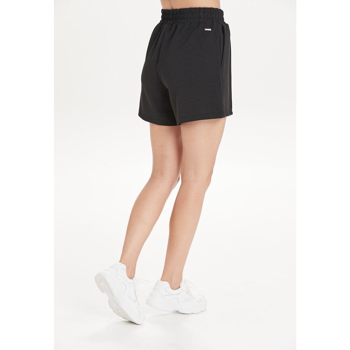 Athlecia Jacey Womenswear High Waisted Lounge Shorts - Black 3 Shaws Department Stores