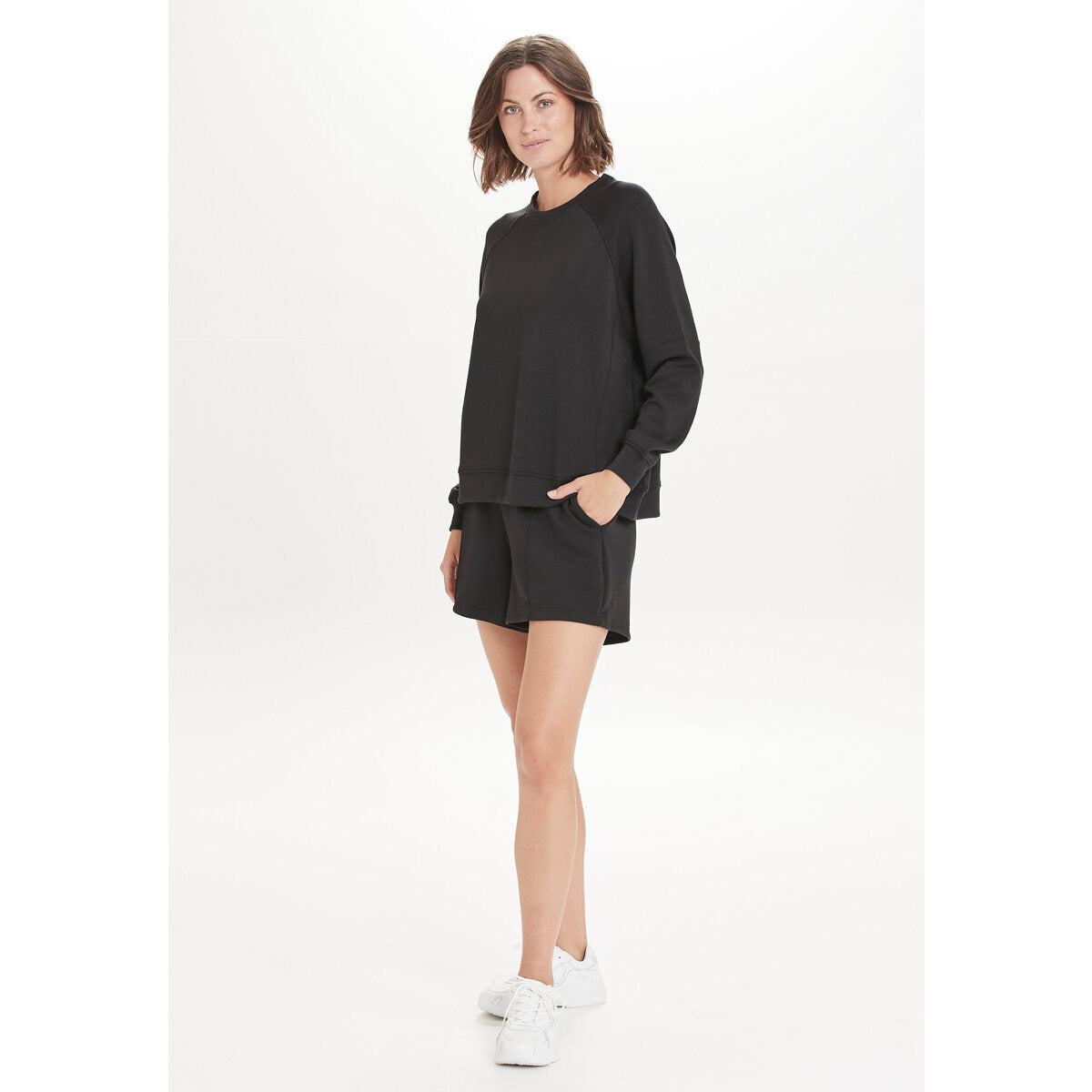 Athlecia Jacey Womenswear Crew Neck - Black 4 Shaws Department Stores