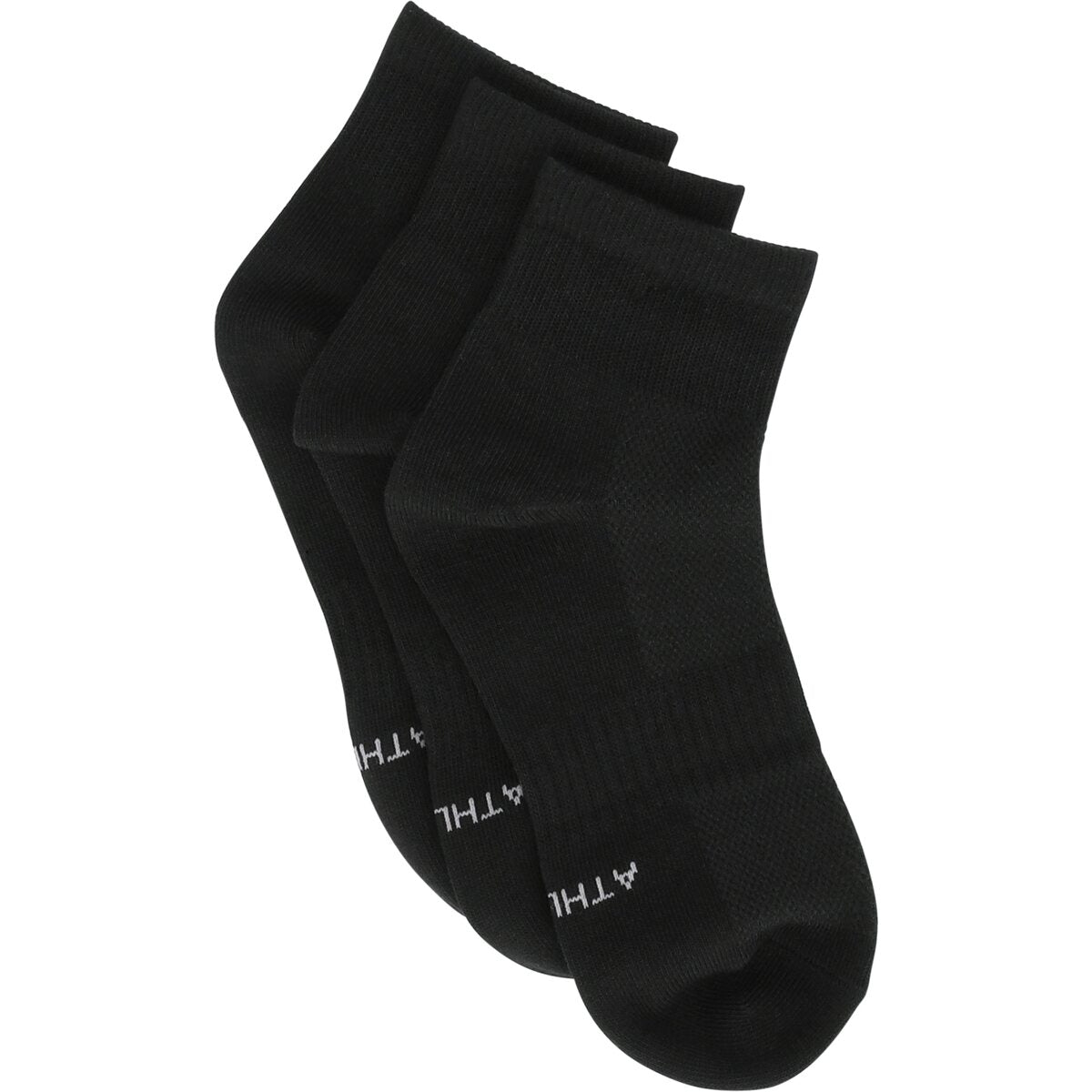 Athlecia Comfort-Mesh Sustainable Quarter Cut Sock 3-Pack - Black 2 Shaws Department Stores