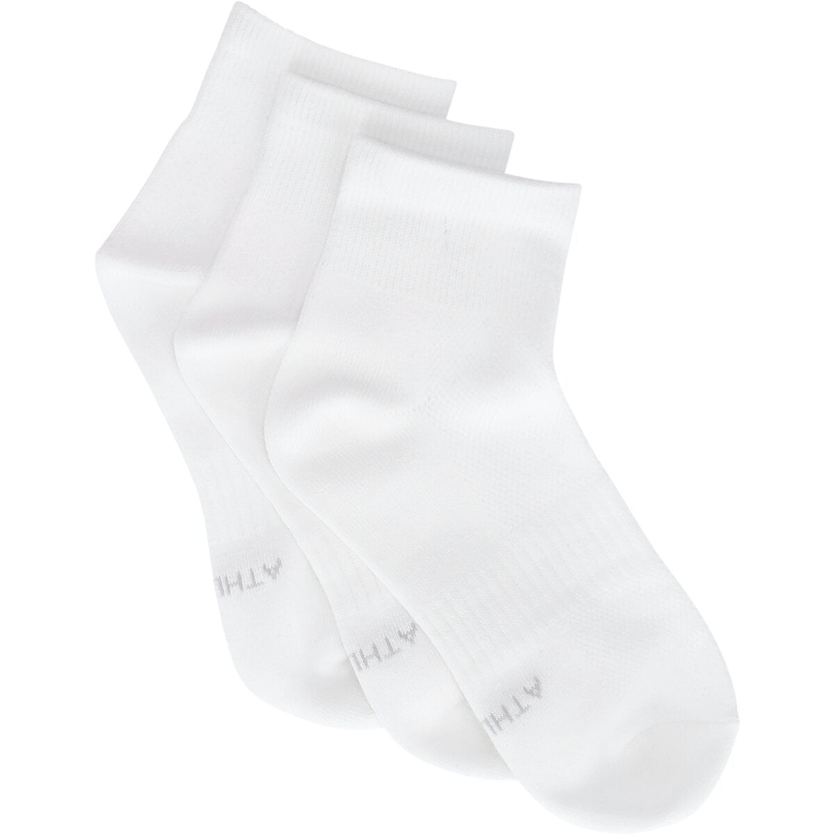 Athlecia Comfort-Mesh Sustainable Quarter Cut Sock 3-Pack - White 2 Shaws Department Stores