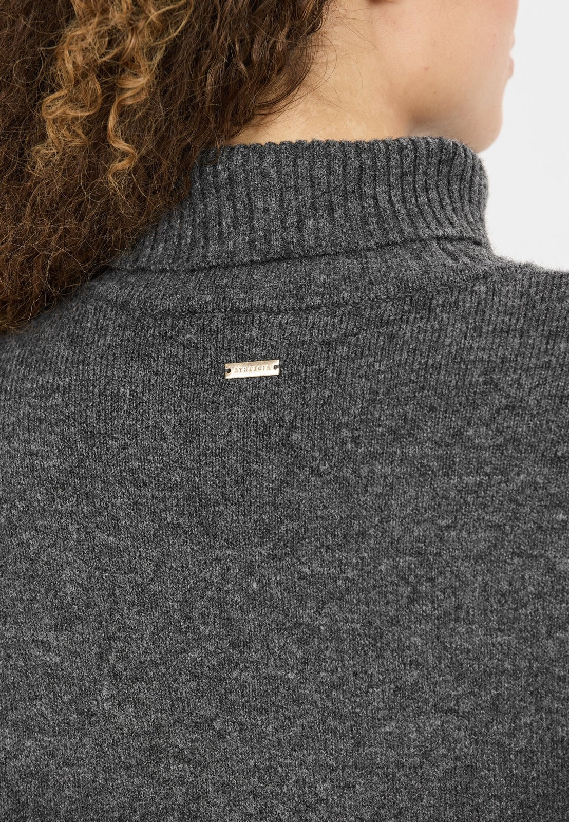Athlecia Daviana Knitted High Neck - Grey Melange 6 Shaws Department Stores