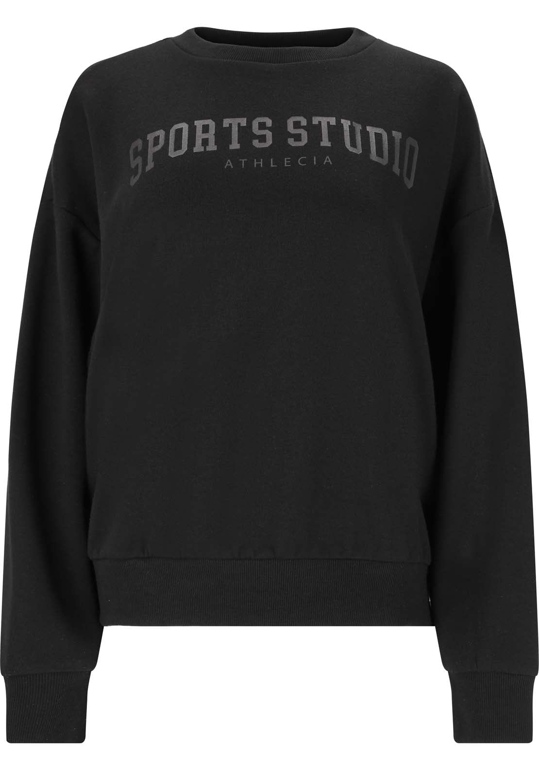 Athlecia Giannis Sweatshirt With Crew Neck - Black 7 Shaws Department Stores
