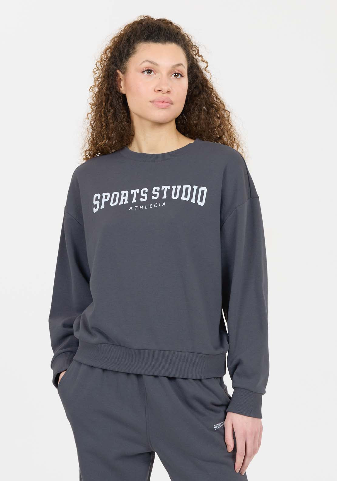 Athlecia Giannis Sweatshirt With Crew Neck - Ombre Blue 1 Shaws Department Stores