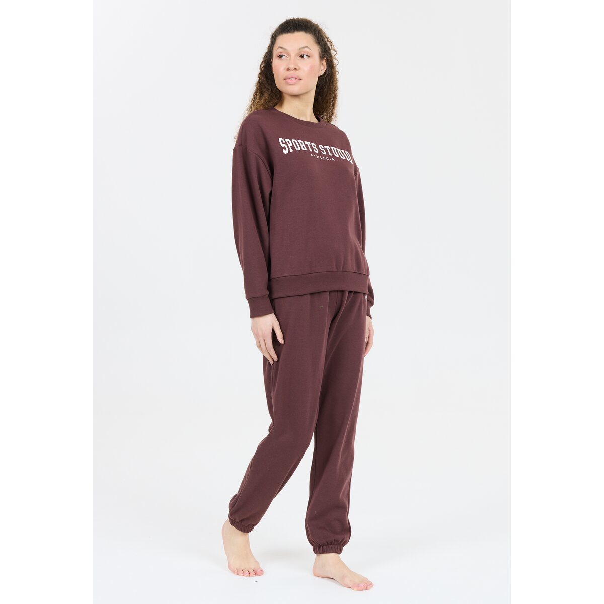 Athlecia Giannis Sweatshirt With Crew Neck - Fudge 2 Shaws Department Stores