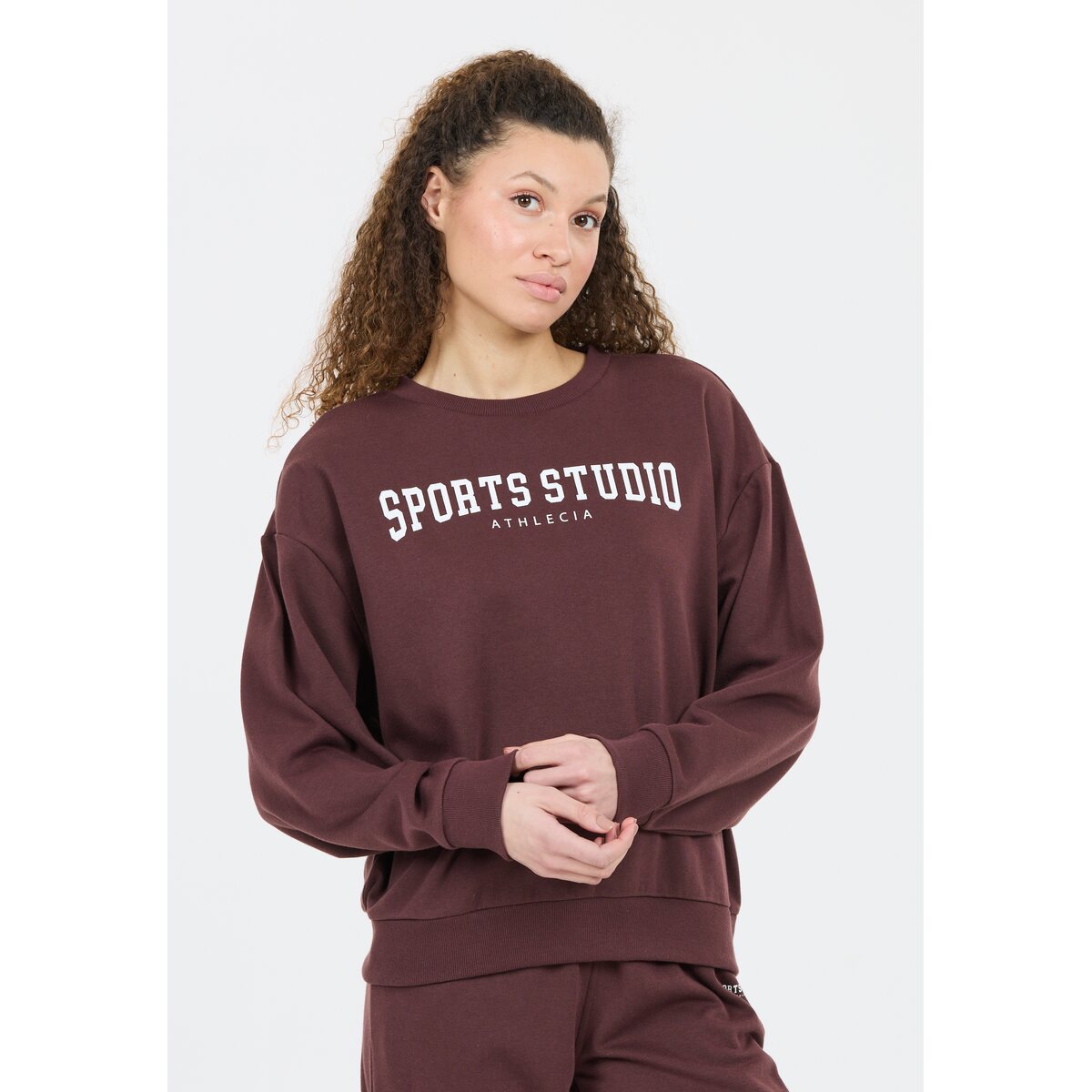 Athlecia Giannis Sweatshirt With Crew Neck - Fudge 1 Shaws Department Stores