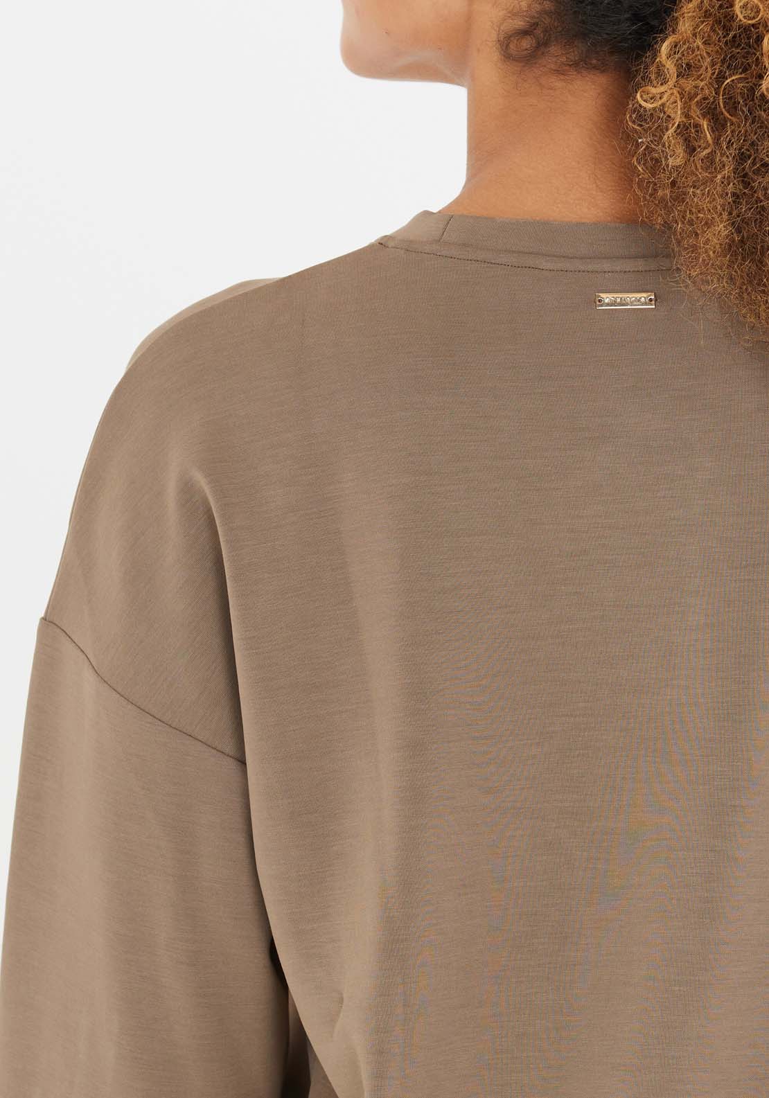 Athlecia Jillnana Sweatshirt With Crew Neck - Walnut 4 Shaws Department Stores