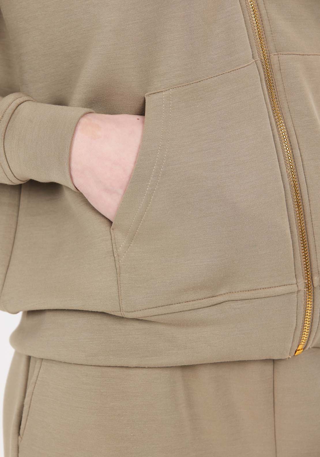 Athlecia Jacey With Full Zip - Roasted Cashew 7 Shaws Department Stores
