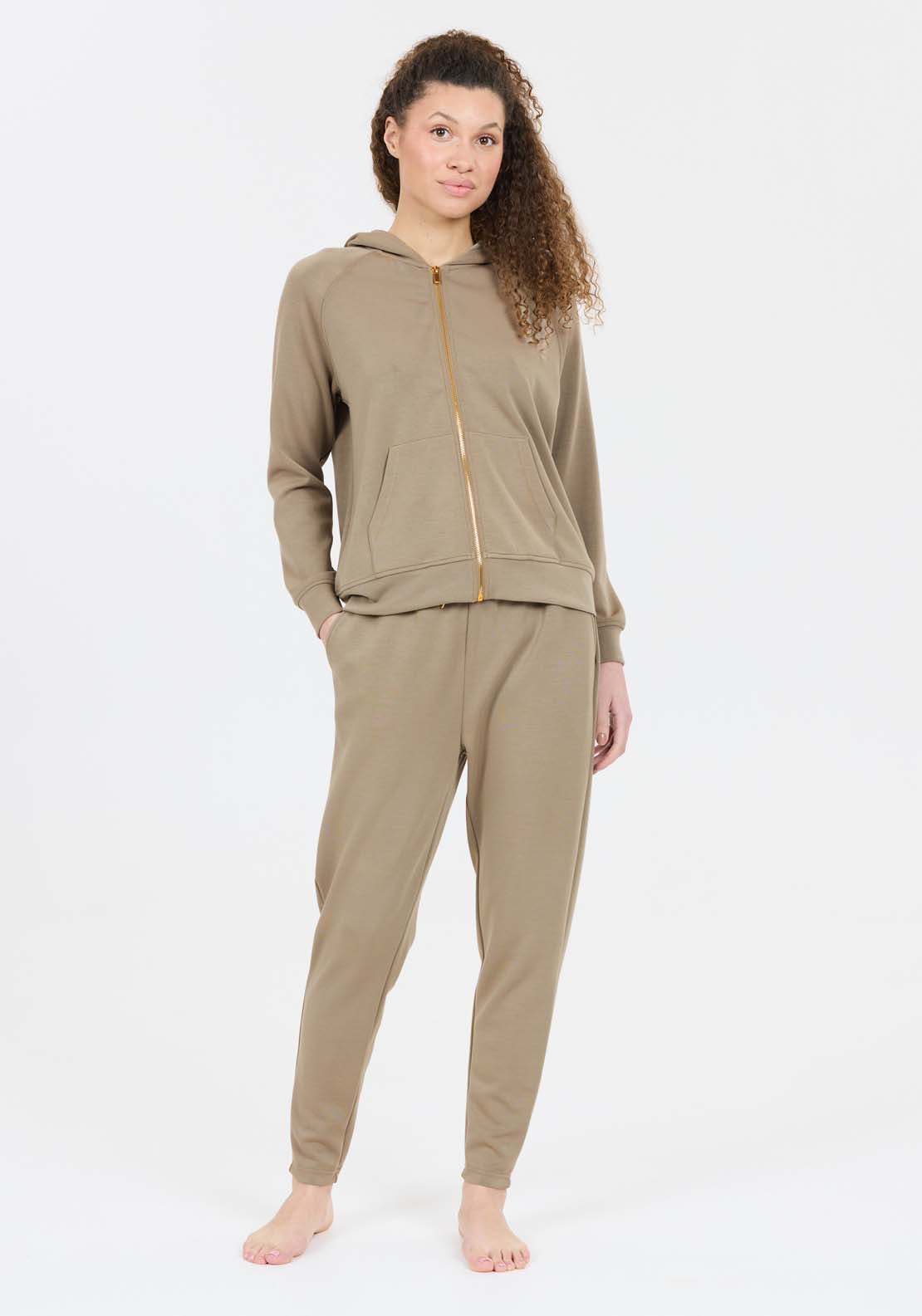 Athlecia Jacey With Full Zip - Roasted Cashew 3 Shaws Department Stores