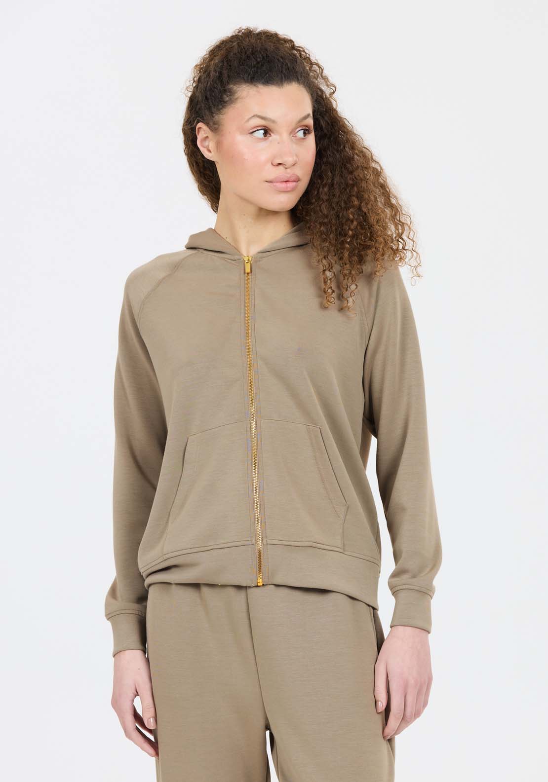 Athlecia Jacey With Full Zip - Roasted Cashew 1 Shaws Department Stores