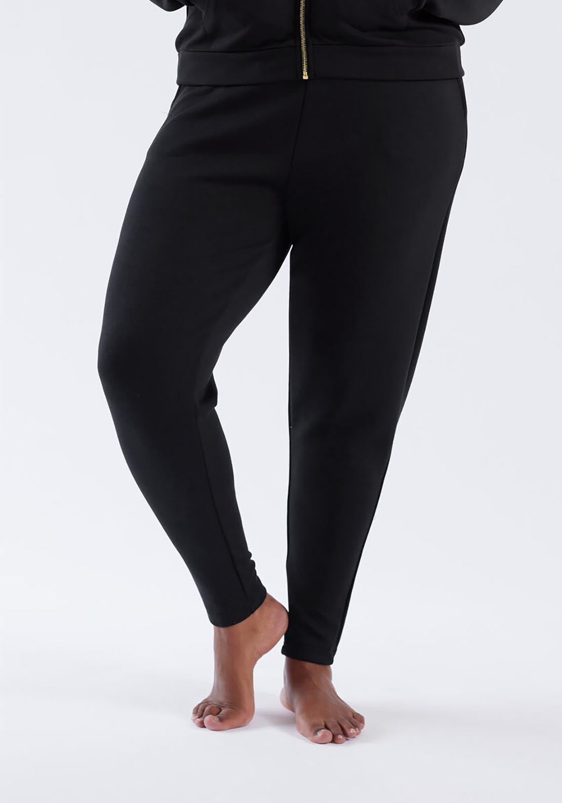 Q Tiamo Womens Sweat Pants - Black 2 Shaws Department Stores