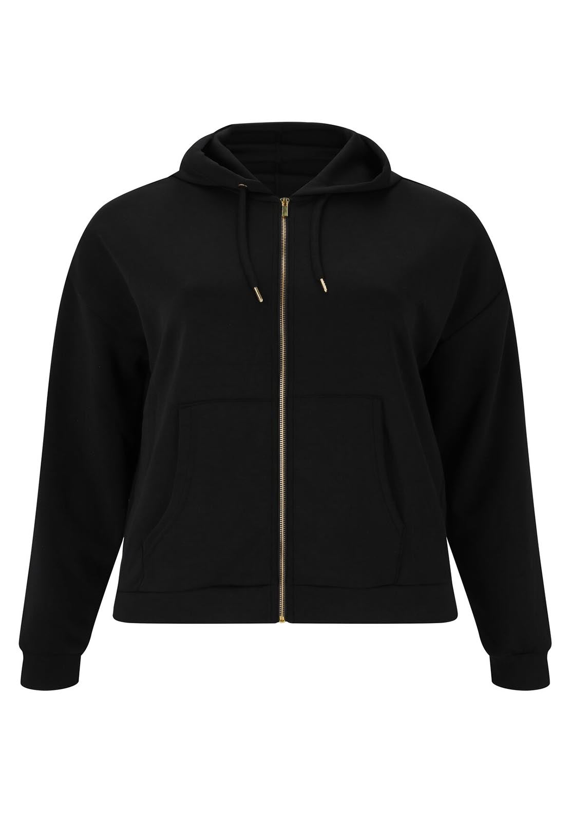 Q Tiamo Womens Hoodie Full Zip - Black 5 Shaws Department Stores