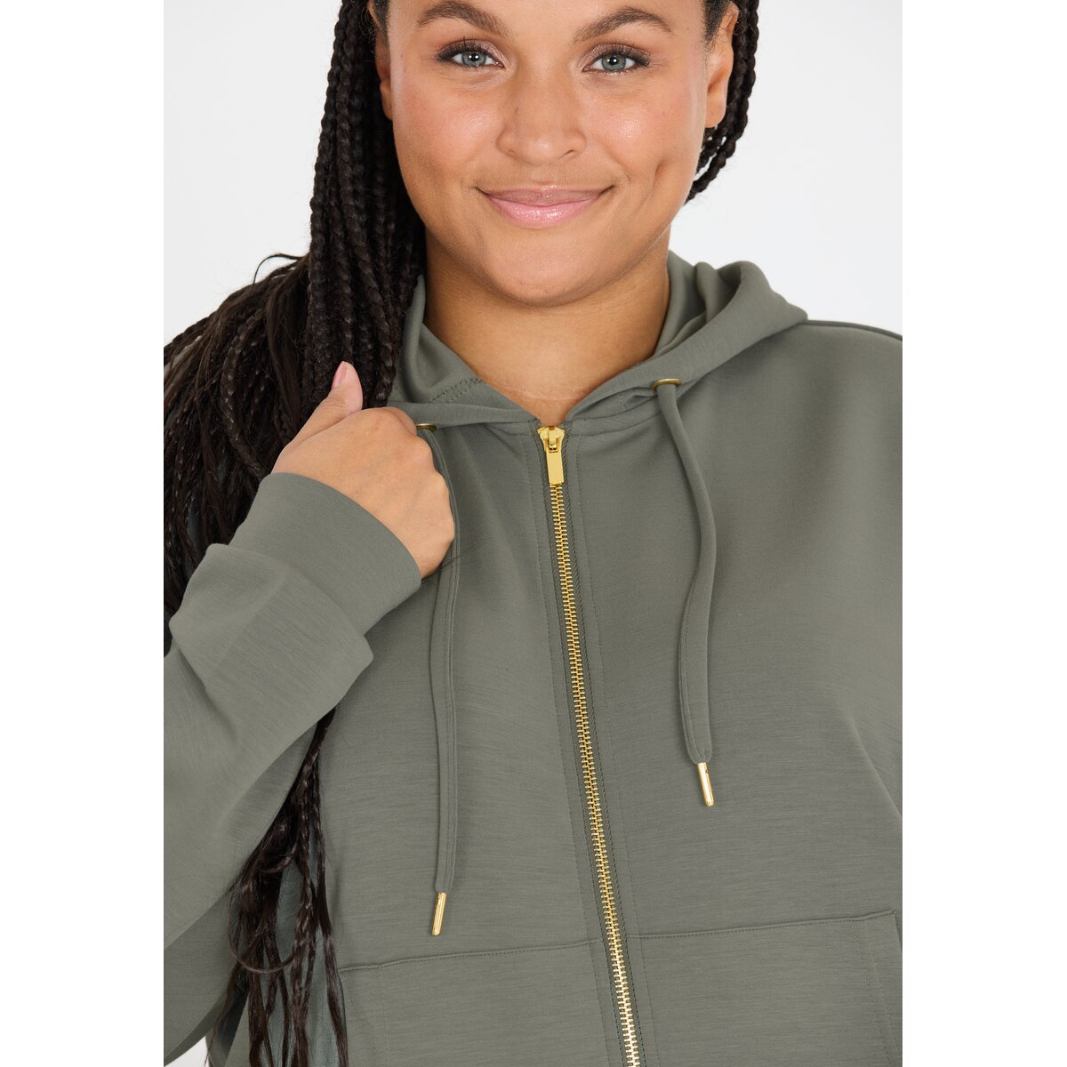 Q Tiamo Hoody Full Zip - Castor Grey 3 Shaws Department Stores