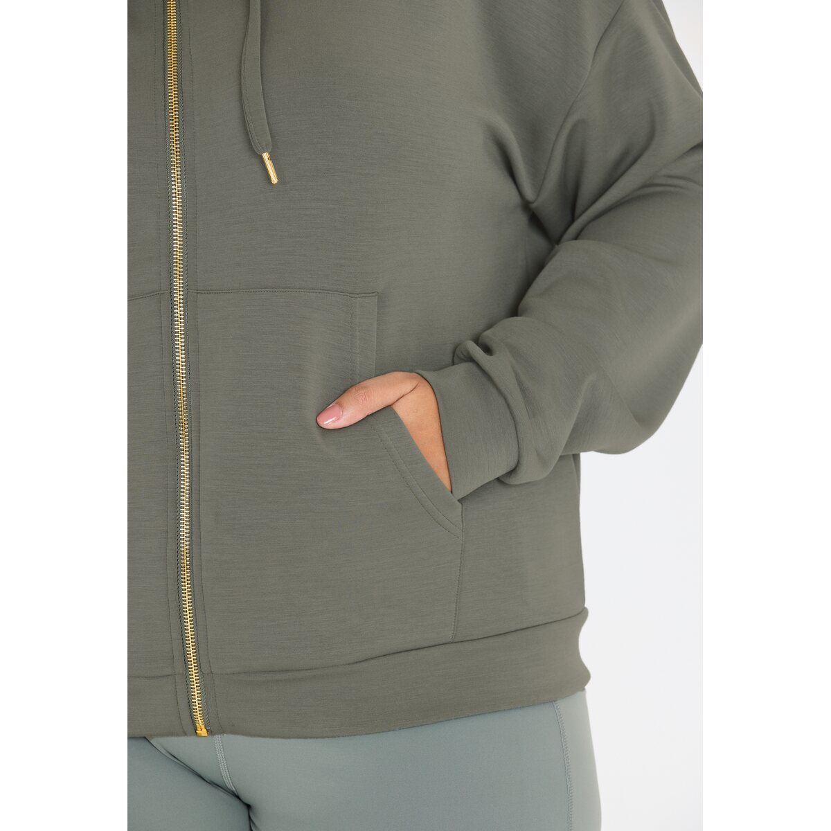 Q Tiamo Hoody Full Zip - Castor Grey 4 Shaws Department Stores