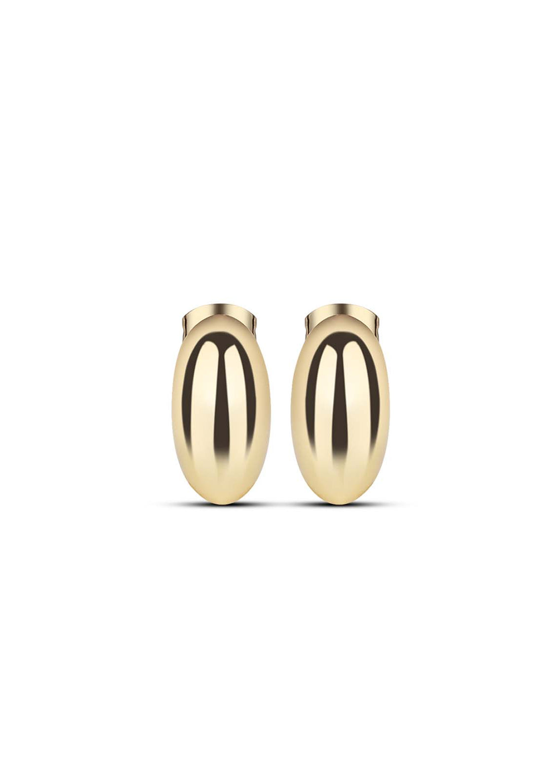 Gold Plated Dome Hoop Earrings Gold – Shaws