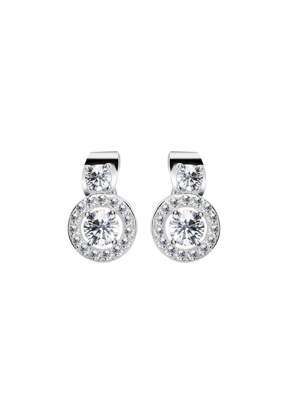 Newbridge Jewellery Petite Cubic Zirconia Earrings - Silver 1 Shaws Department Stores