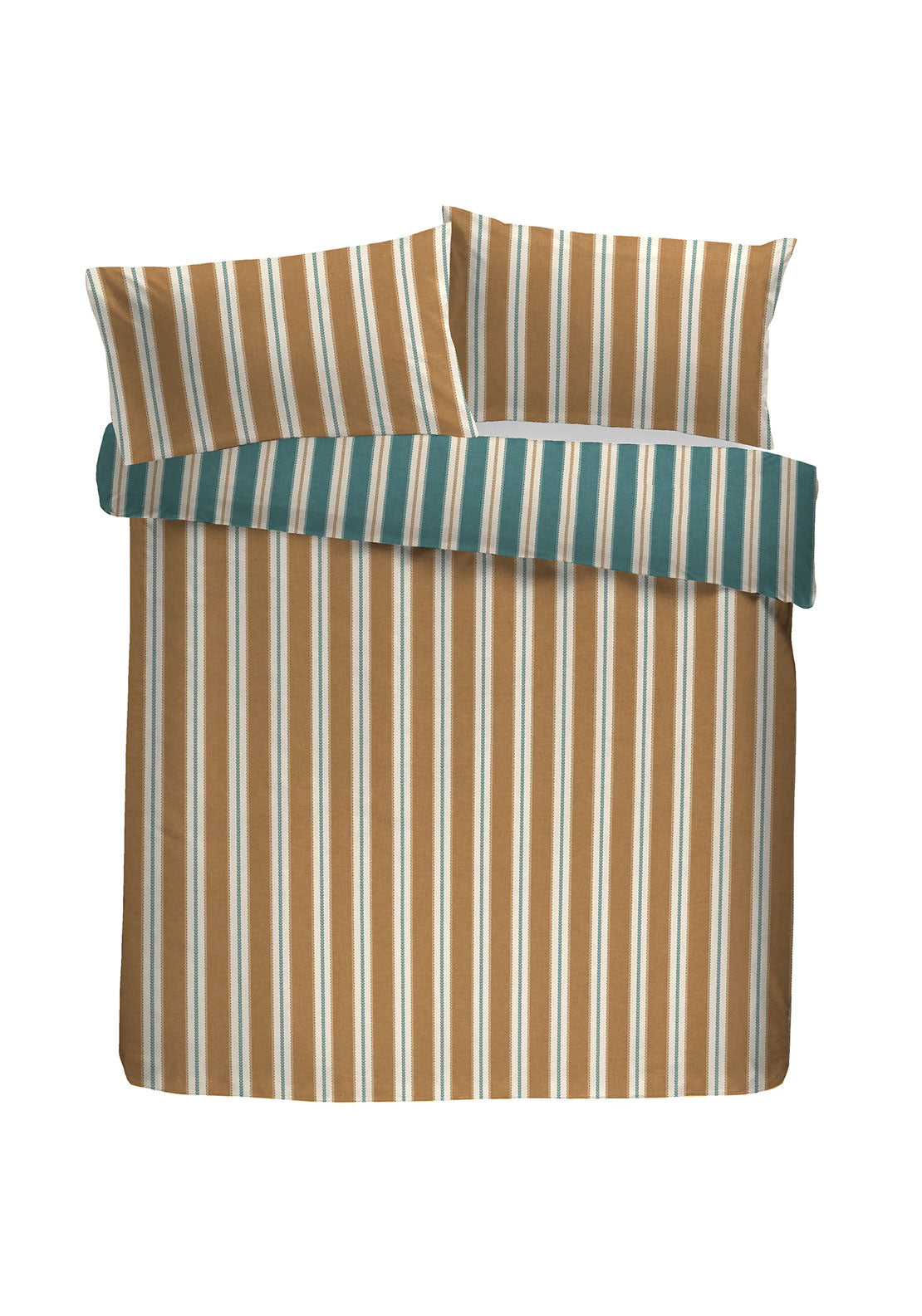 Heather &amp; Ferne Lois Stripe Duvet Cover Set - Blue 6 Shaws Department Stores