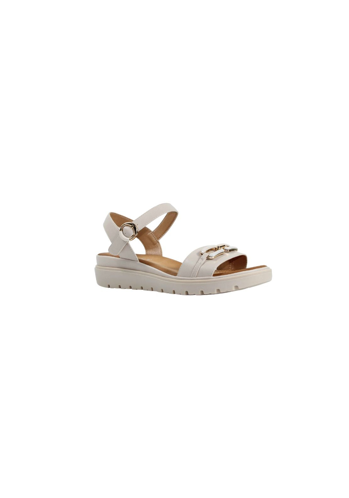 Susst Chain Detail Strap Sandal - Beige 1 Shaws Department Stores