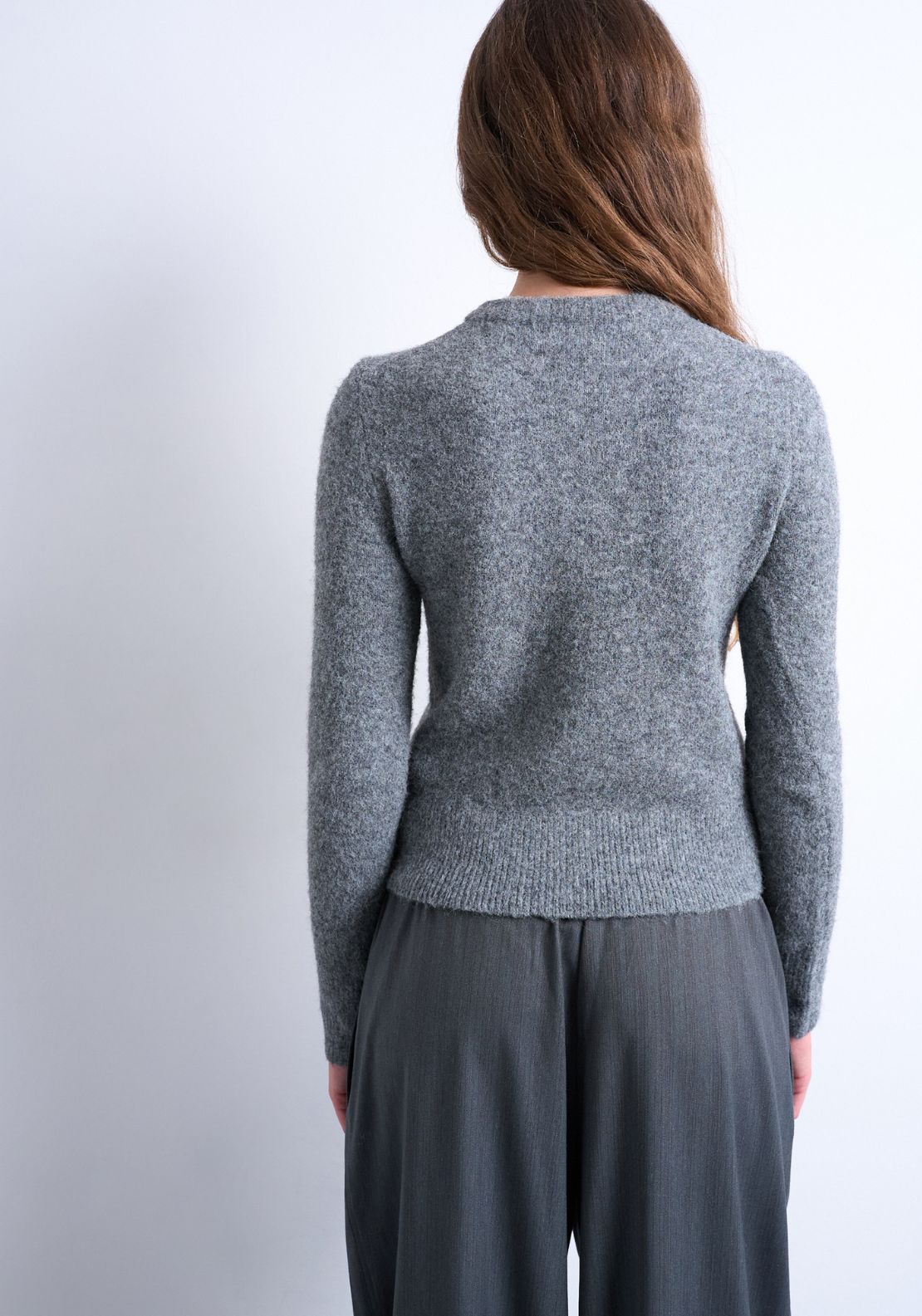 Topshop Sia Cardigan - Concrete Grey 2 Shaws Department Stores