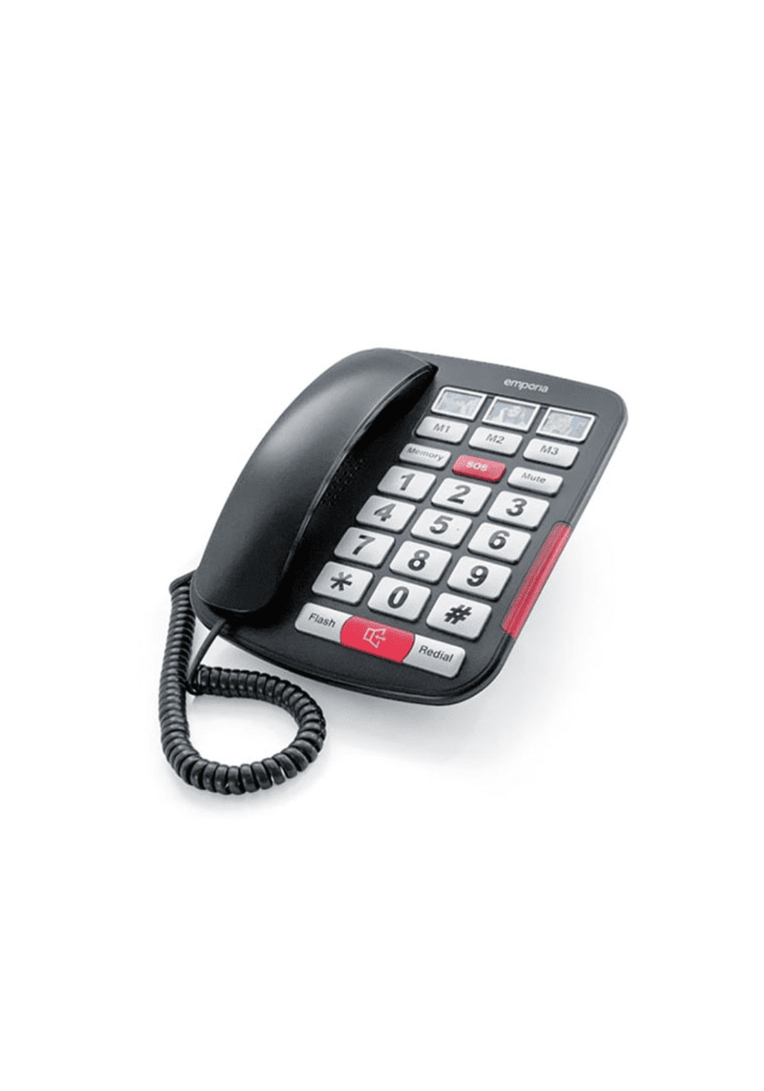 Emporia AMPLi40 Big-Button Amplified Corded Home Phone - Black/Silver 1 Shaws Department Stores