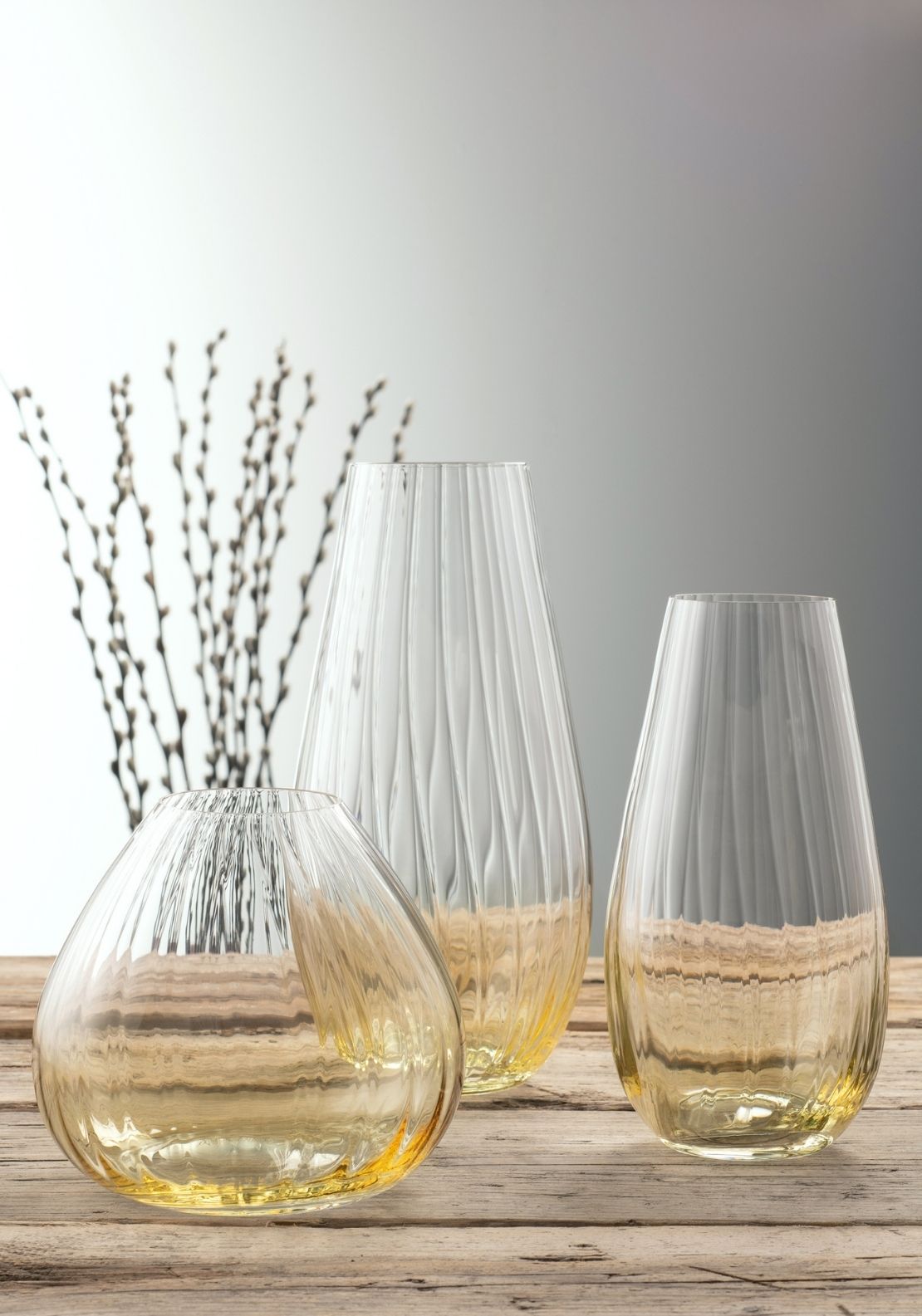 Galway Crystal Erne Vase 12" - Orange 2 Shaws Department Stores