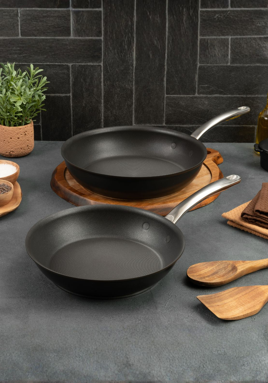 Circulon Excellence Induction Frying Pan 26 &amp; 30cm - Black 1 Shaws Department Stores