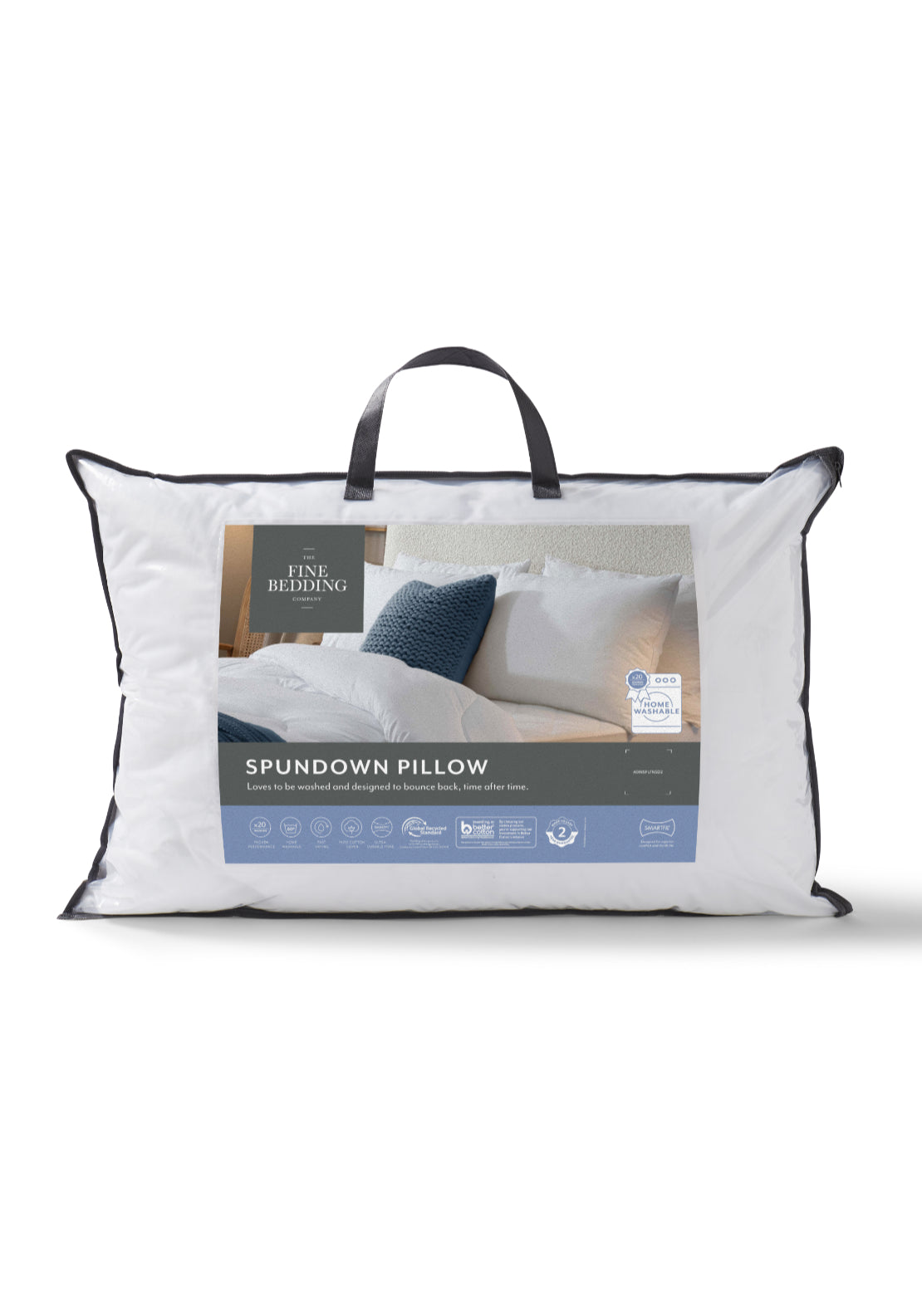 The Fine Bedding Company Spundown Pillow - White 2 Shaws Department Stores