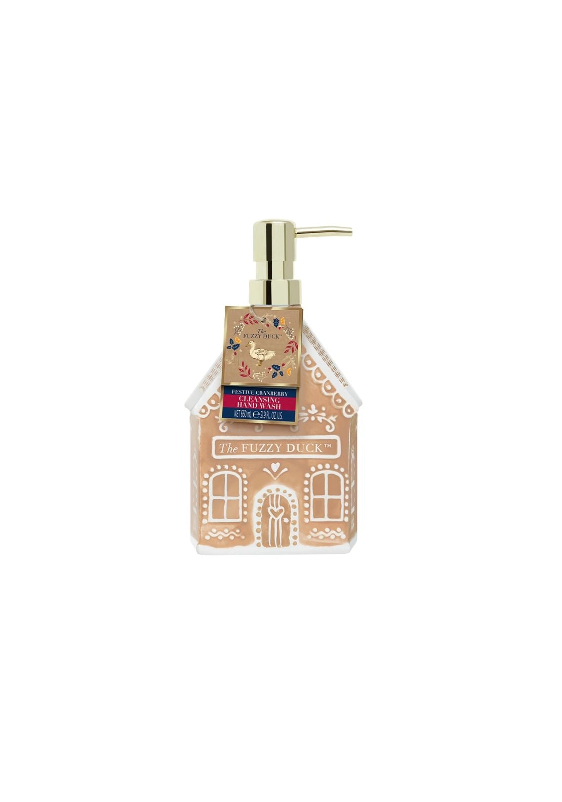 The Fuzzy Duck Winter Wonderland Gingerbread House Hand Wash Gift - Cranberry