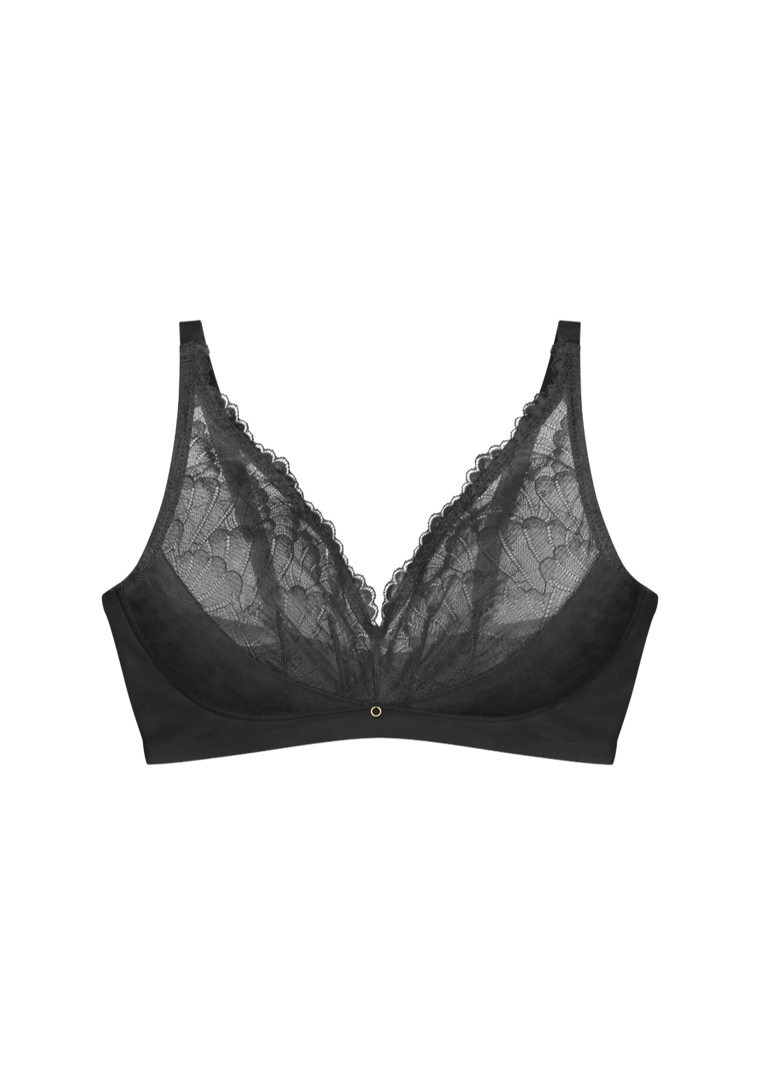 Love in Lace Wireless Bra - Black