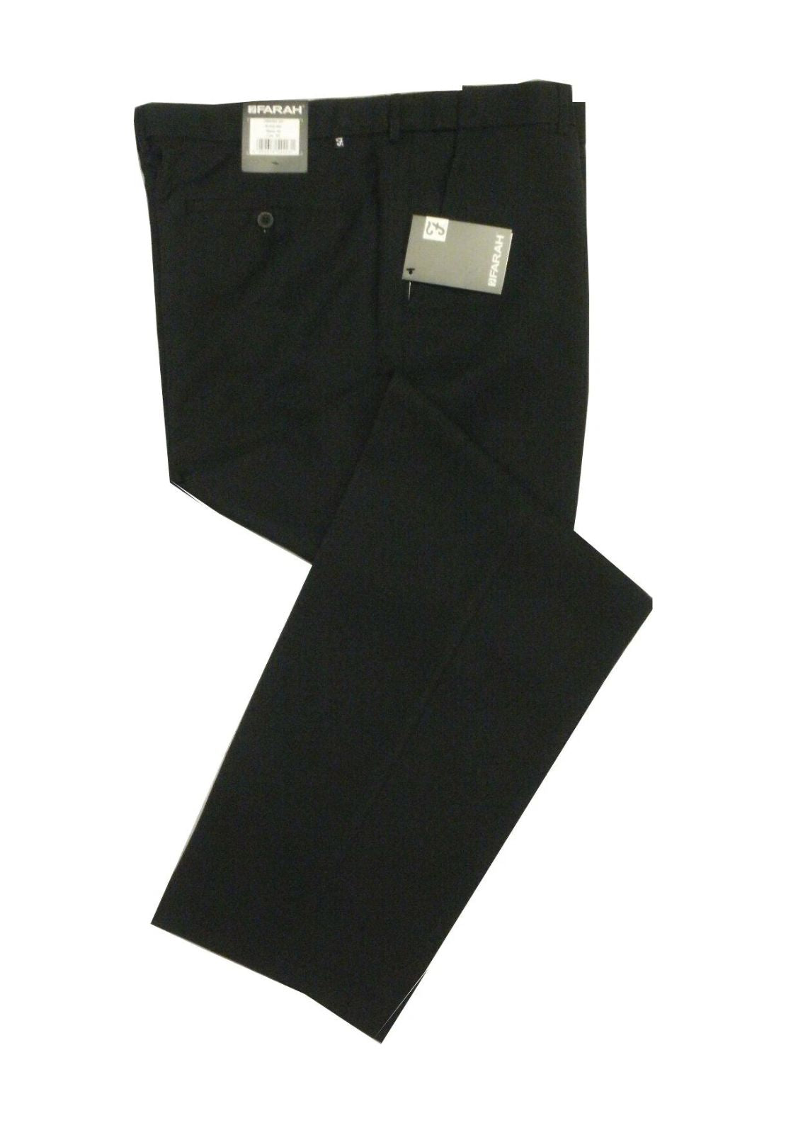 Farah Flexi Waist Trouser - Black 3 Shaws Department Stores