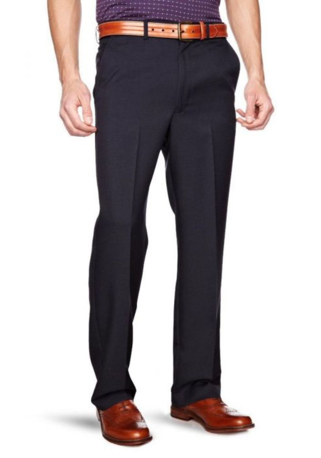 Farah Flexi Waist Trouser - Navy 1 Shaws Department Stores