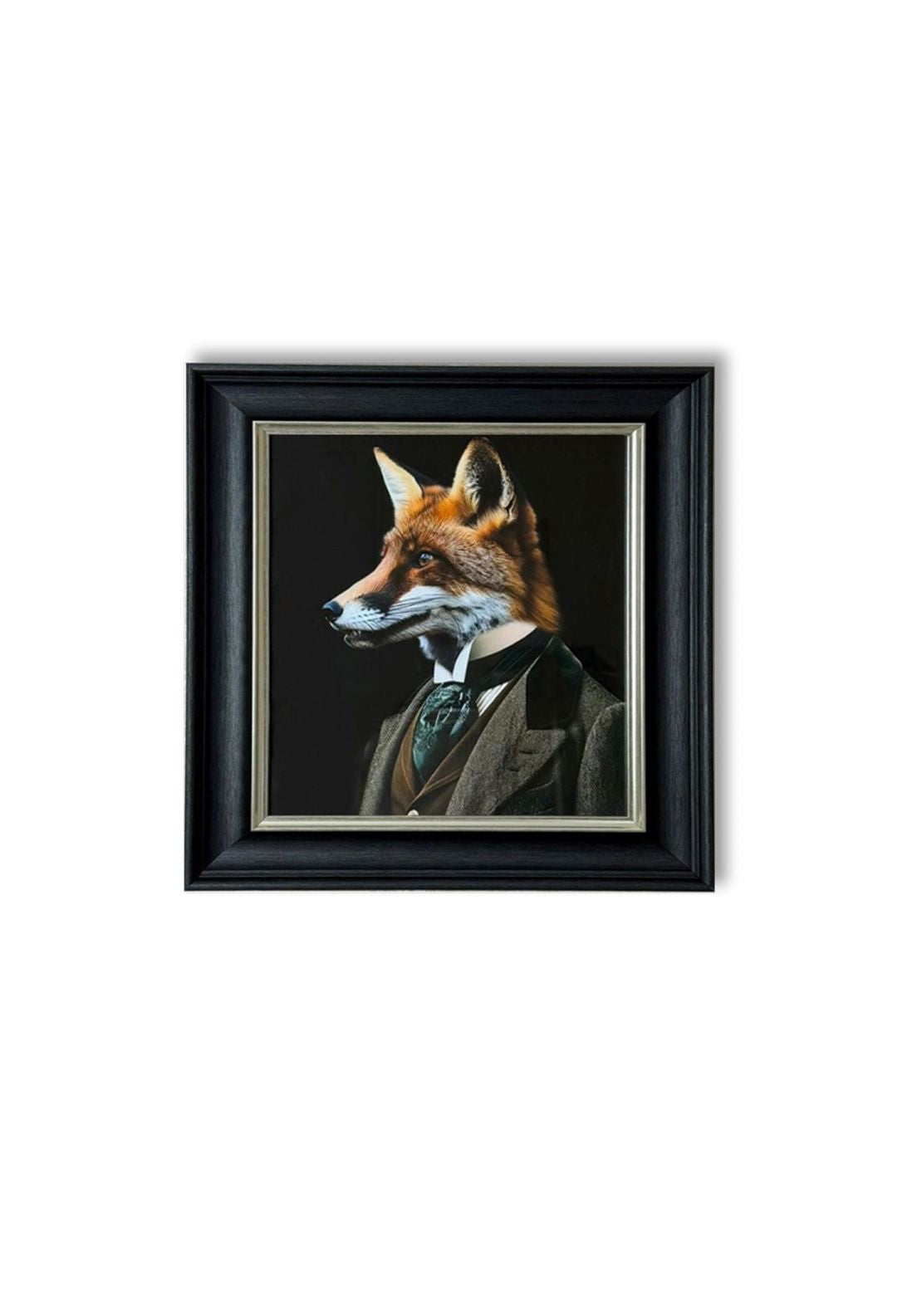 The Home Collection Fox Portrait Framed Picture - Black 1 Shaws Department Stores