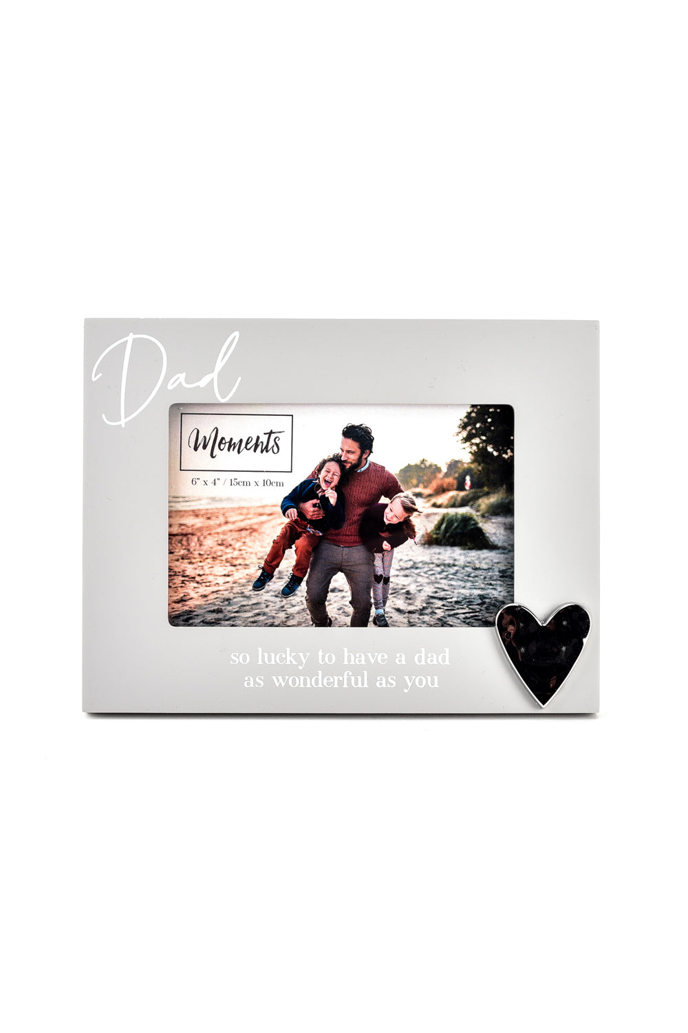Moments Moments Wooden Photo Frame with Heart 6" x 4" - Dad 2 Shaws Department Stores