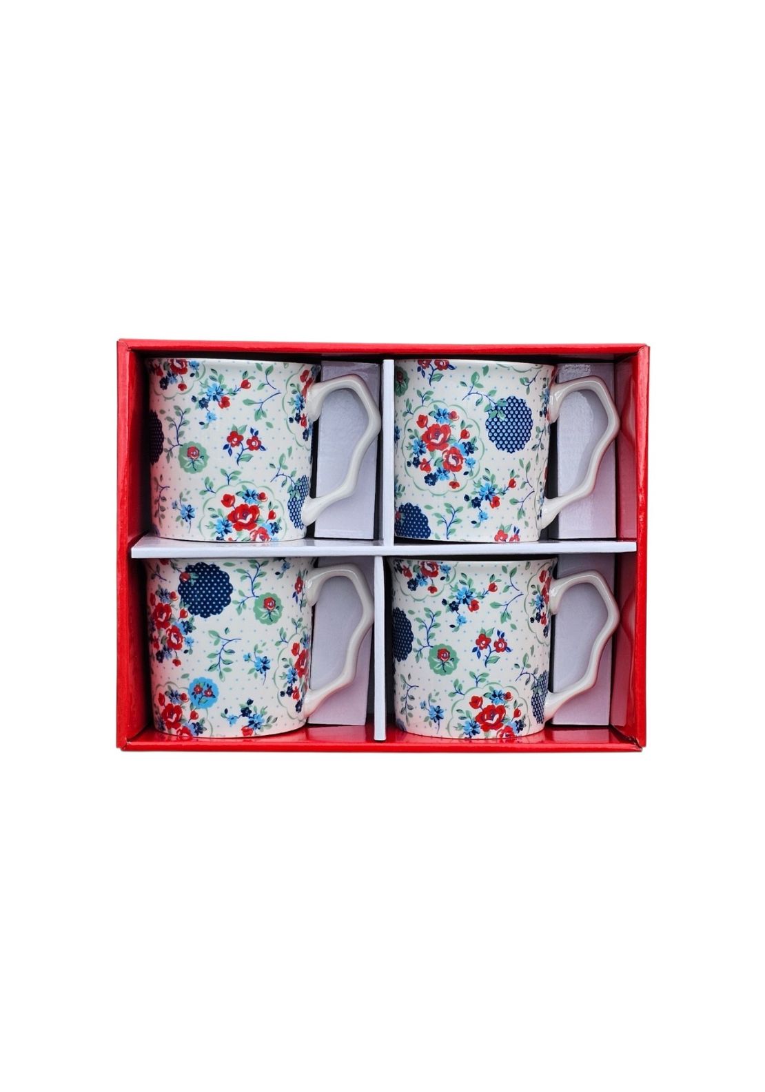Fancy Fayre Set Of 4 Mugs - Multi