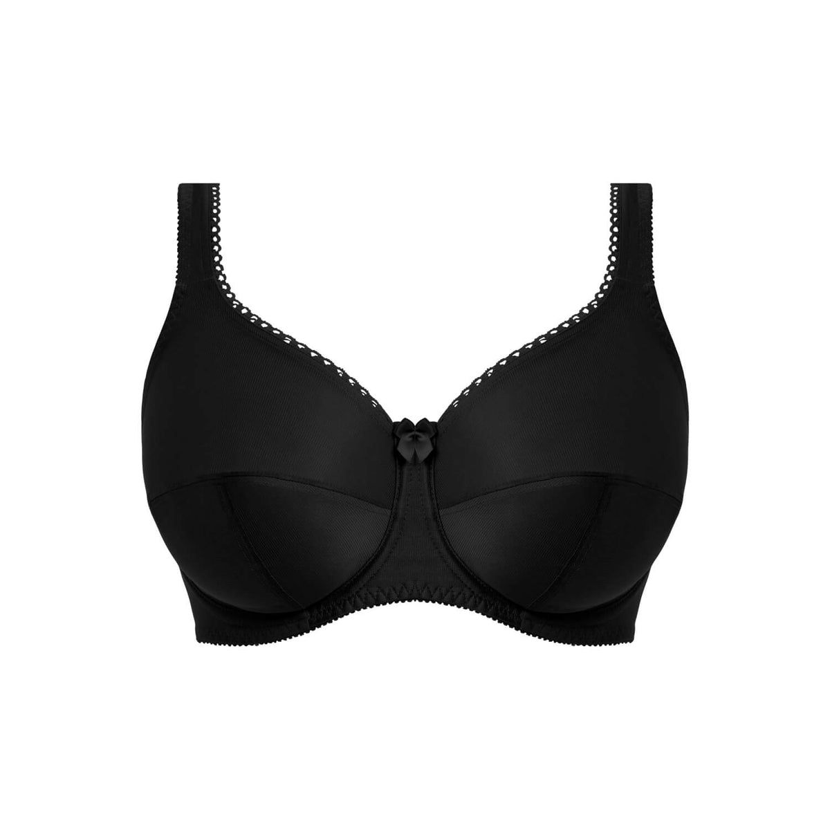 Speciality Cotton & Polyester Smooth Cup Bra - Black