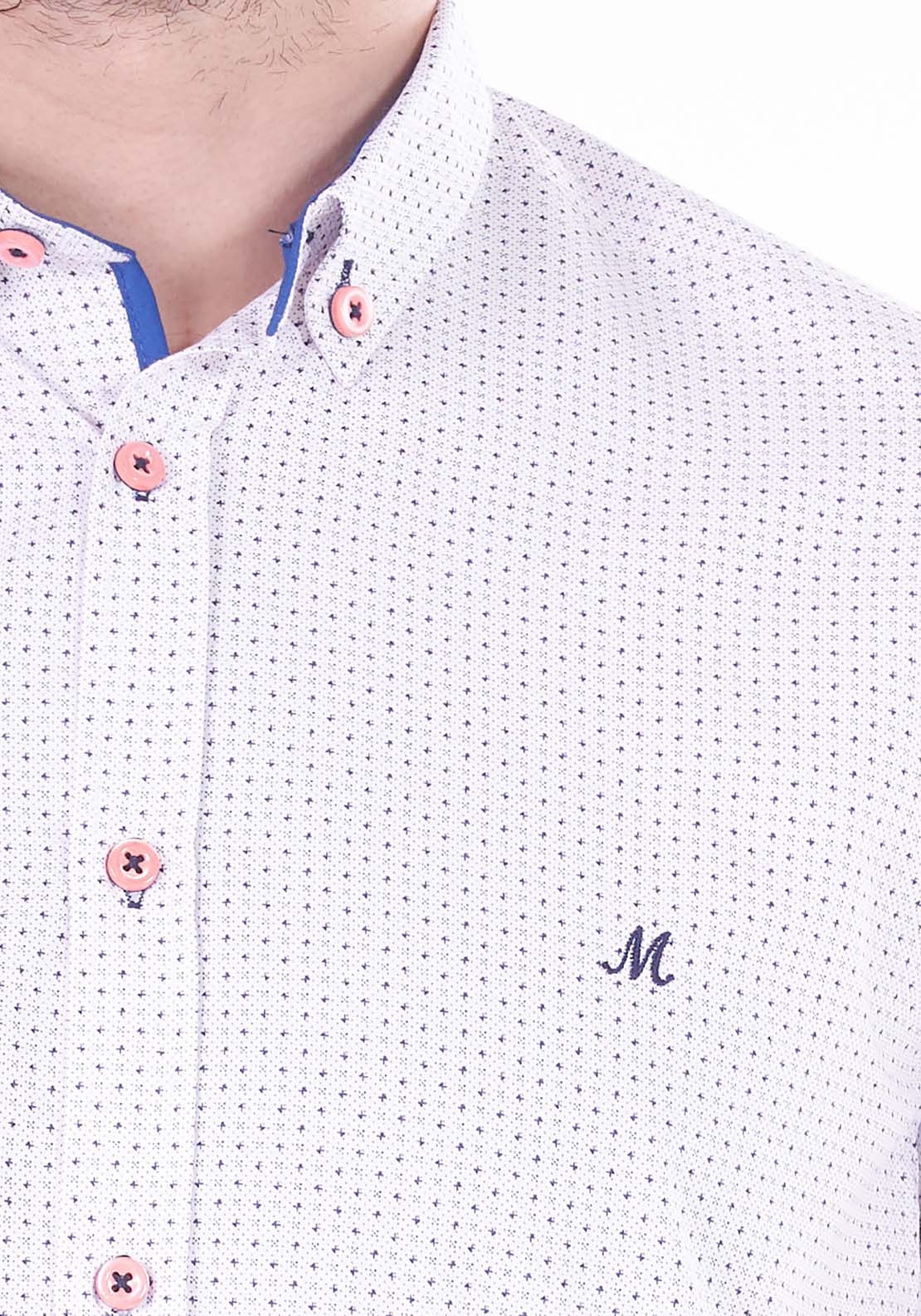 Mineral Farrell Long Sleeve Shirt - Pink/navy 2 Shaws Department Stores