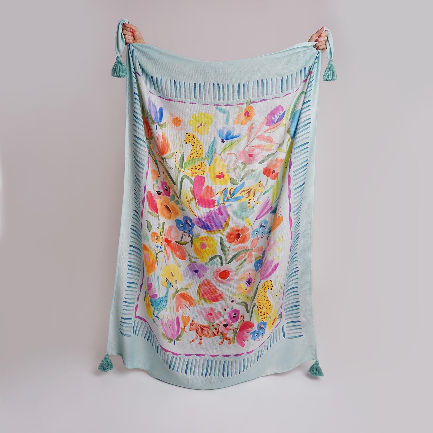The Home Luyxury Collection Meadow Knitted Printed Throw - Multi 1 Shaws Department Stores