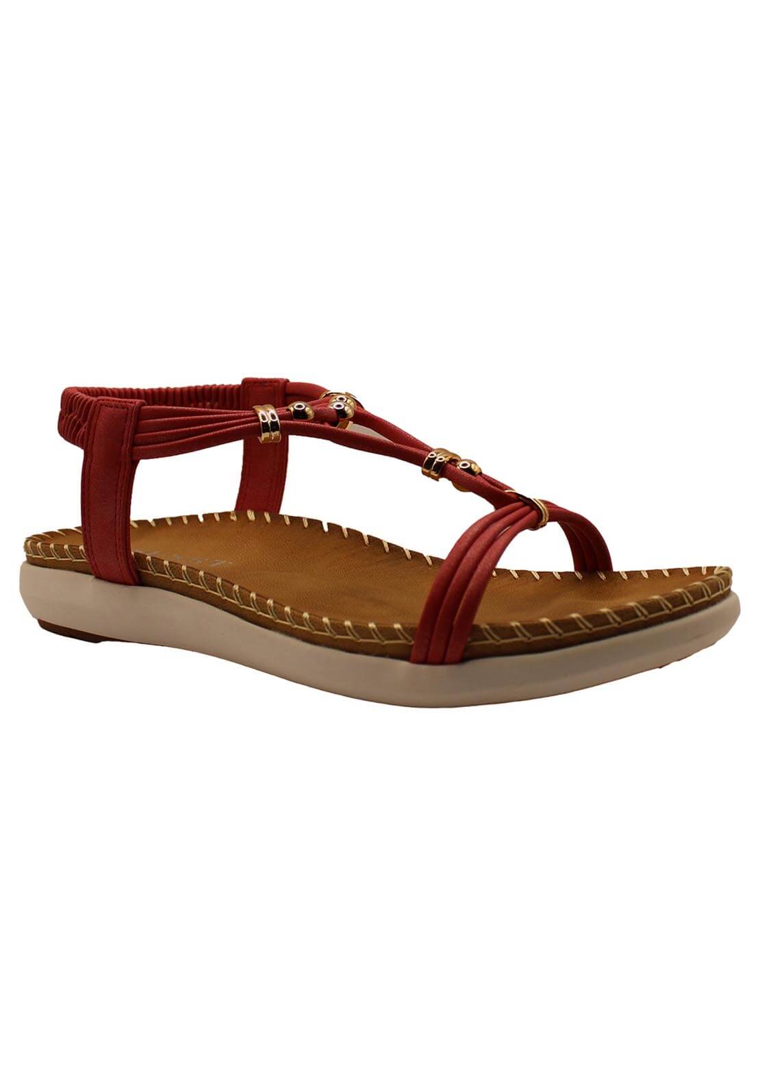 Susst Elastic Strap Sandal - Red 1 Shaws Department Stores