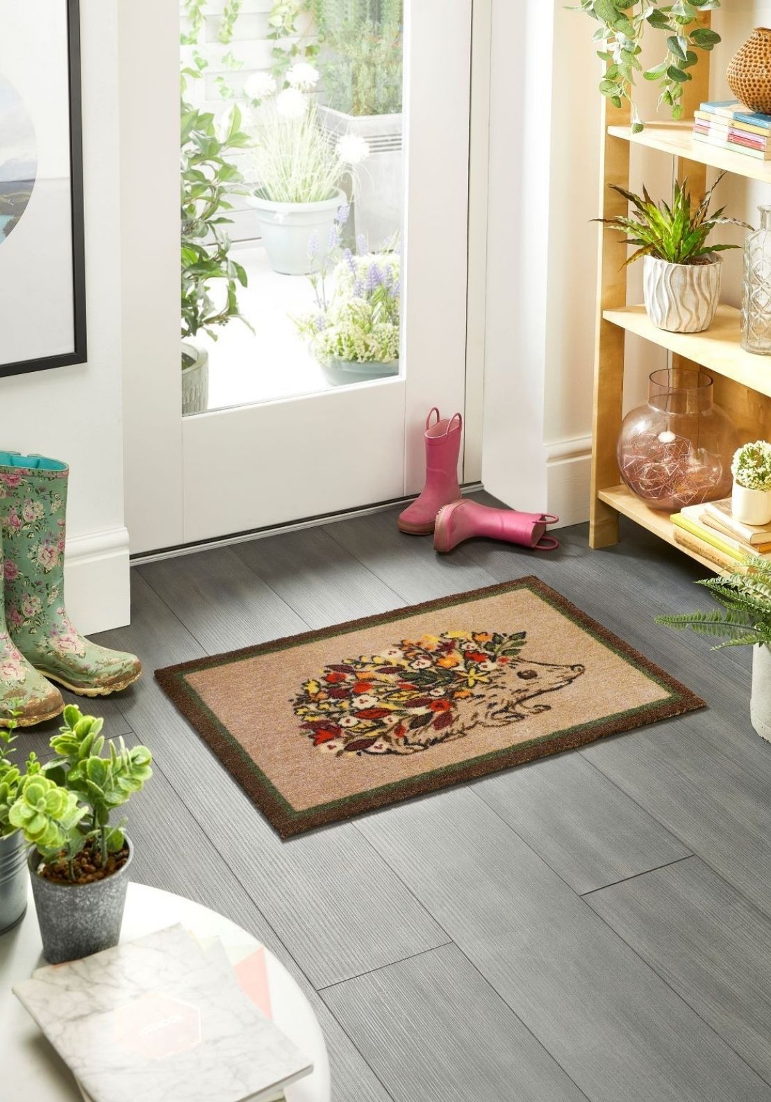 My Mat Floral Hedgehog Doormat - Multi 2 Shaws Department Stores