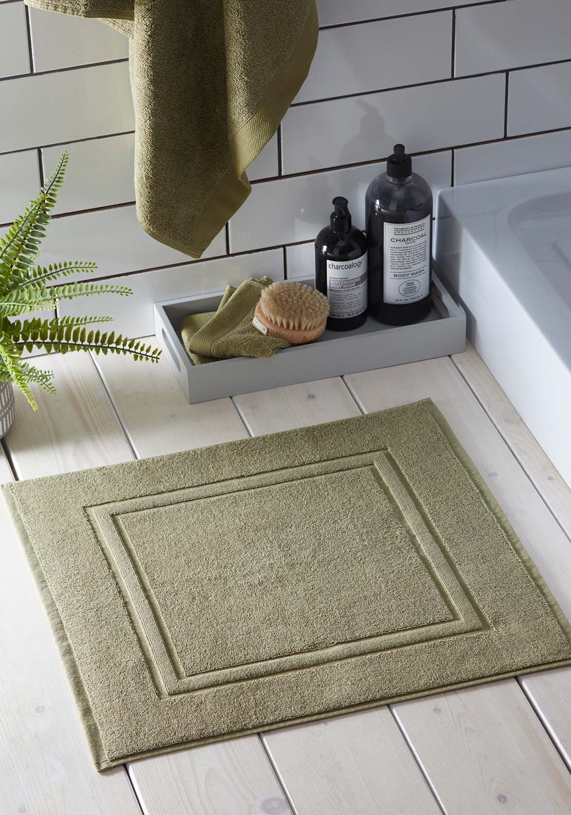 The Home Luxury Collection Friendly Towel Bath Mat - Khaki 1 Shaws Department Stores