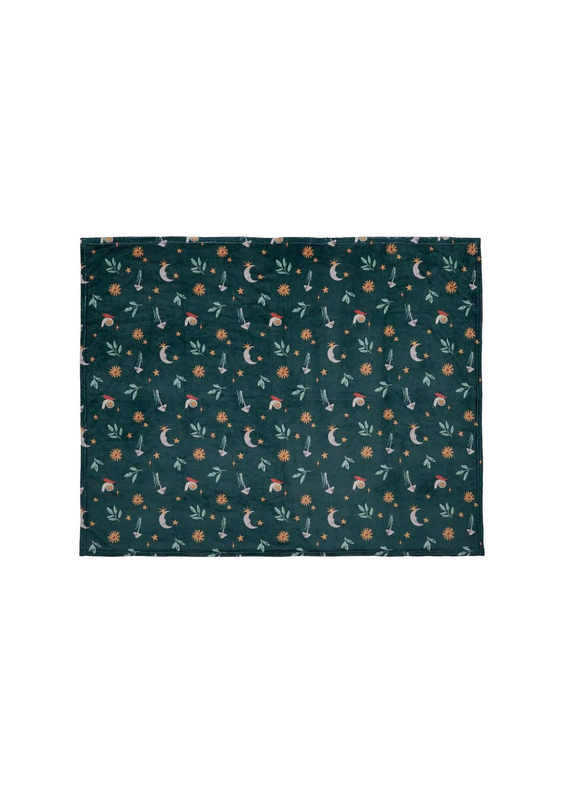 The Home Luxury Collection Woodland Mushrooms Throw - Green 3 Shaws Department Stores